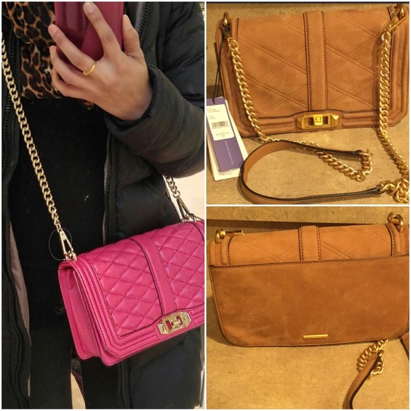 Rebecca Minkoff Handbags - REBECCA MINKOFF Embossed Nubuck Love Crossbody Bag